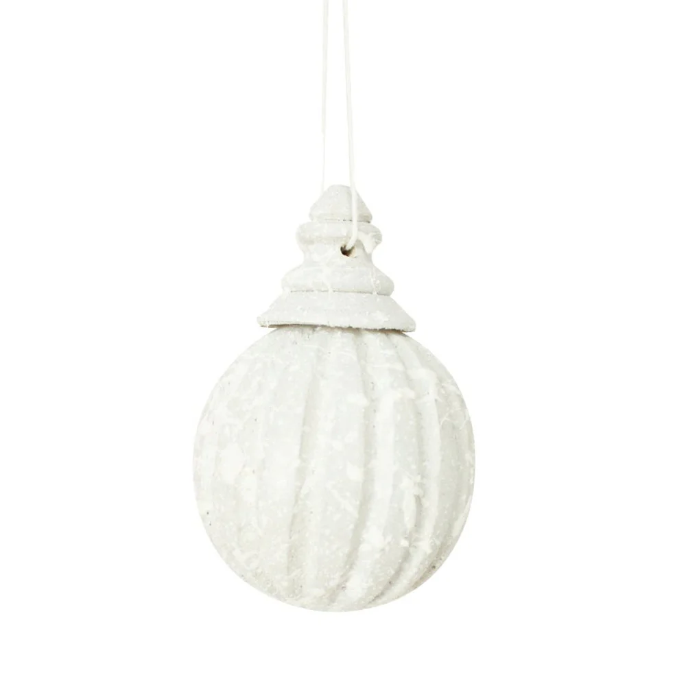 The White Xmas Hanger – L – Kerstbal – Hippie Monkey