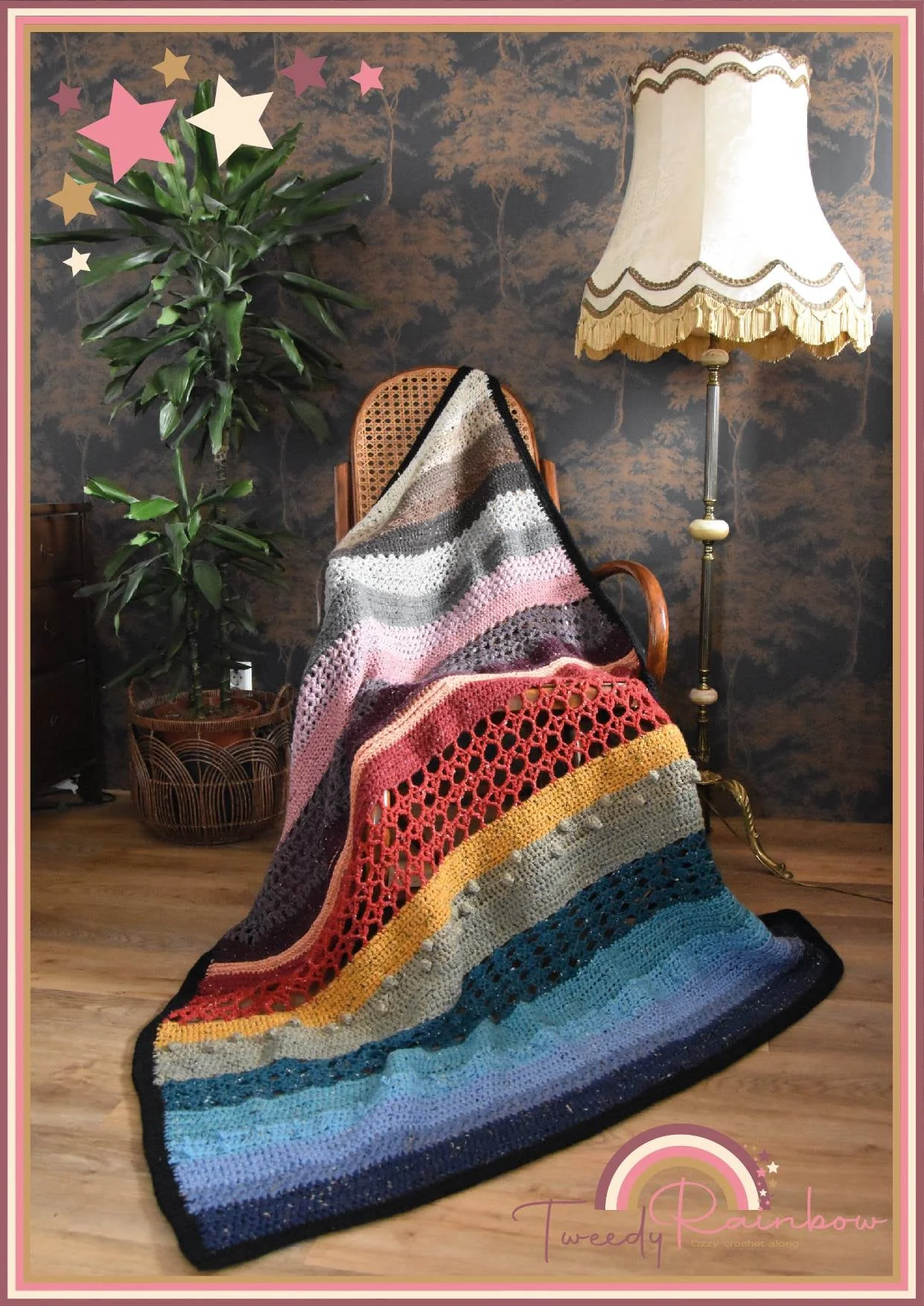 Tweedy Rainbow Deken (Haakpatroon) Tweedy Rainbow Deken (Haakpatroon)