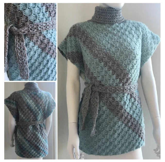 Vierkant Poncho Angela (Haakpatroon) Vierkant Poncho Angela (Haakpatroon)