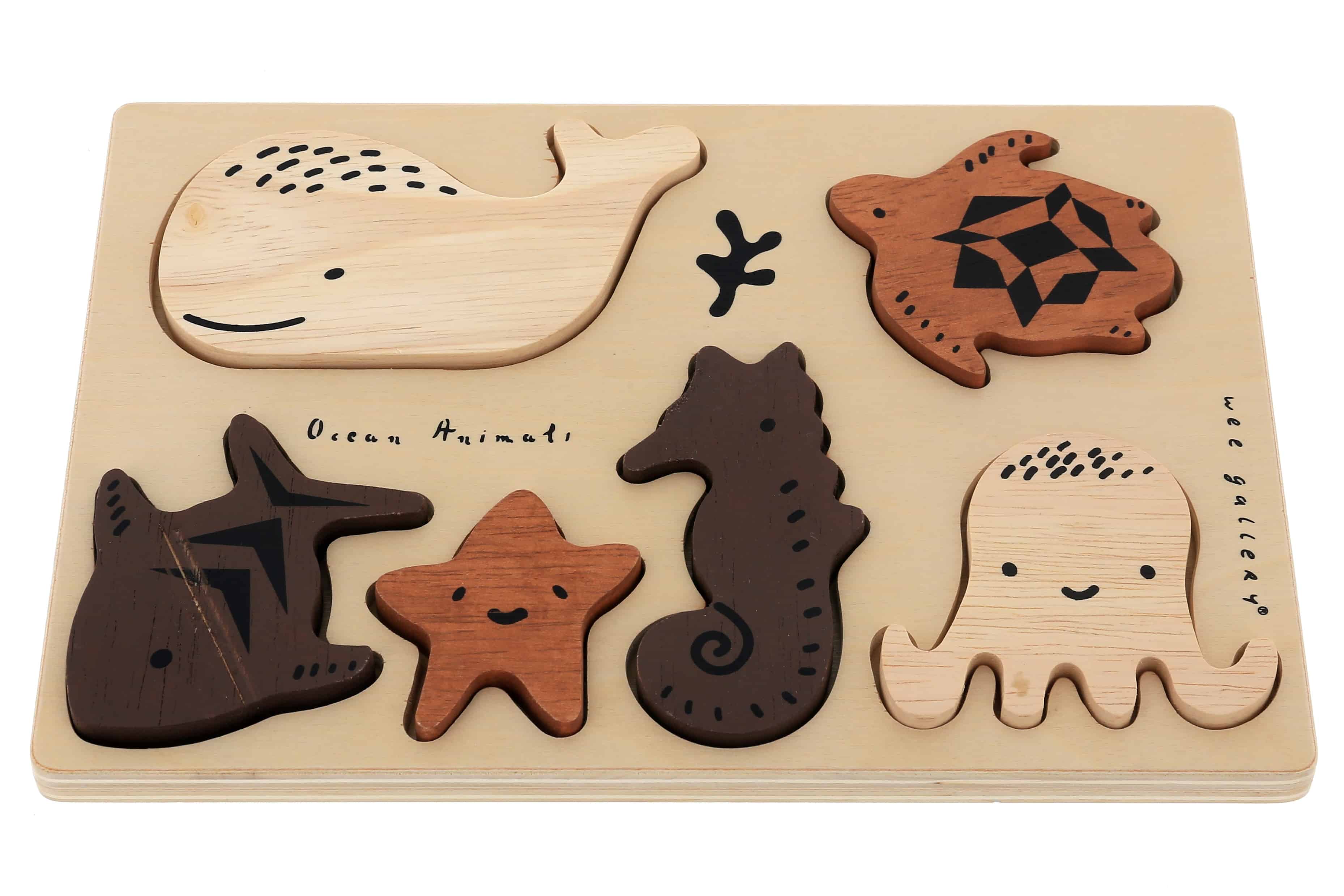 Wee Gallery Houten Puzzel – Ocean Animals