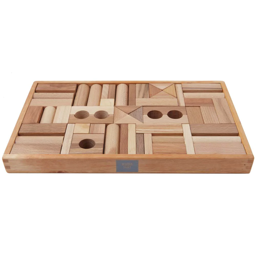 Wooden Story Houten Blokken Naturel 54 Stuks Wooden Story Houten Blokken Naturel 54 Stuks